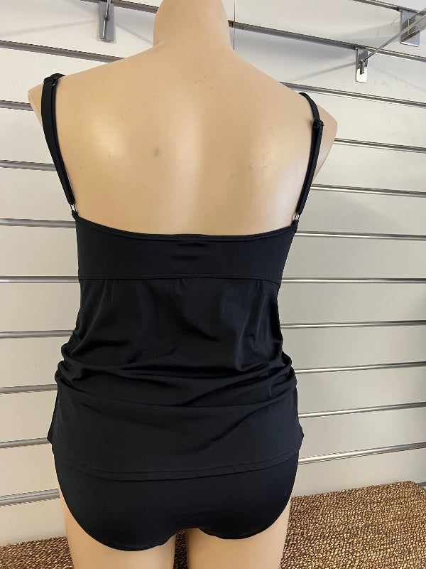Tankini Top square neck - Chlorine Resistant - Black / 16