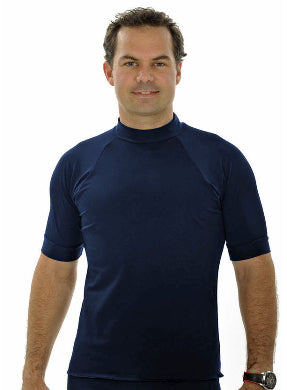 Chlorine Proof Short Sleeve Rash Shirt men swimwear