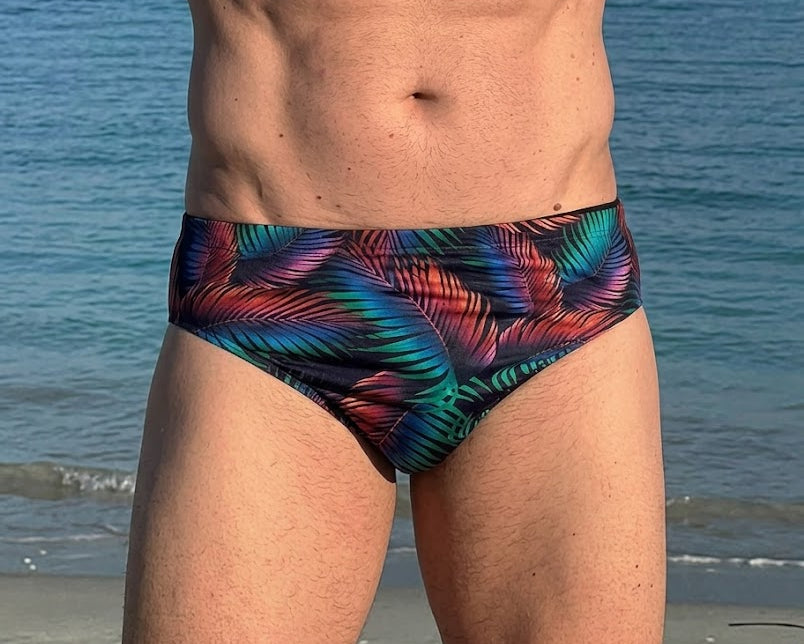 Mens Swim Brief Miami Print