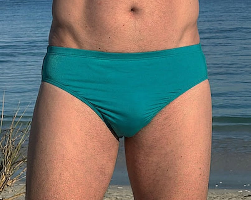 Mens Swim Briefs Chlorine Resistant Teal