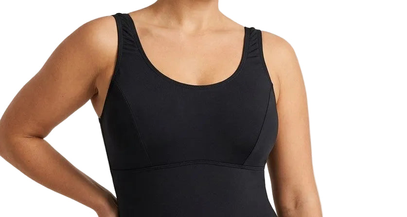 Womens One Piece Swimsuit Bust Line Support Black