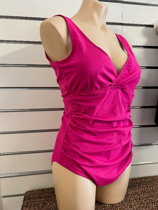 One Piece Gathered Chlorine Resistant Swimsuit