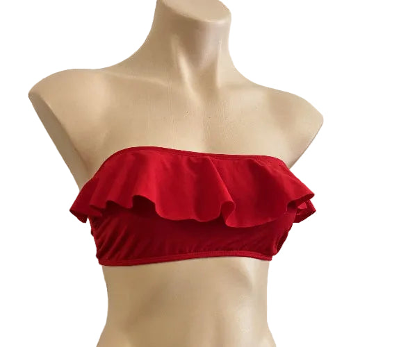 Frill Swim Bandeau - Chlorine Resistant Red