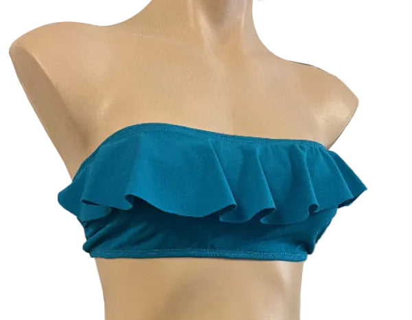 Frill Swim Bandeau - Chlorine Resistant Teal