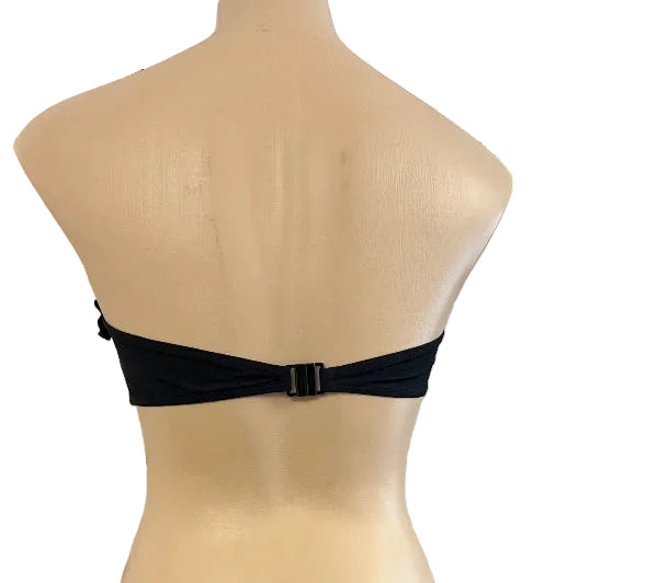 Black bikini top back