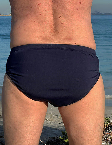Mens Swim Brief Racer Chlorine Resistant - Plus size large 5XL - 7XL Navy