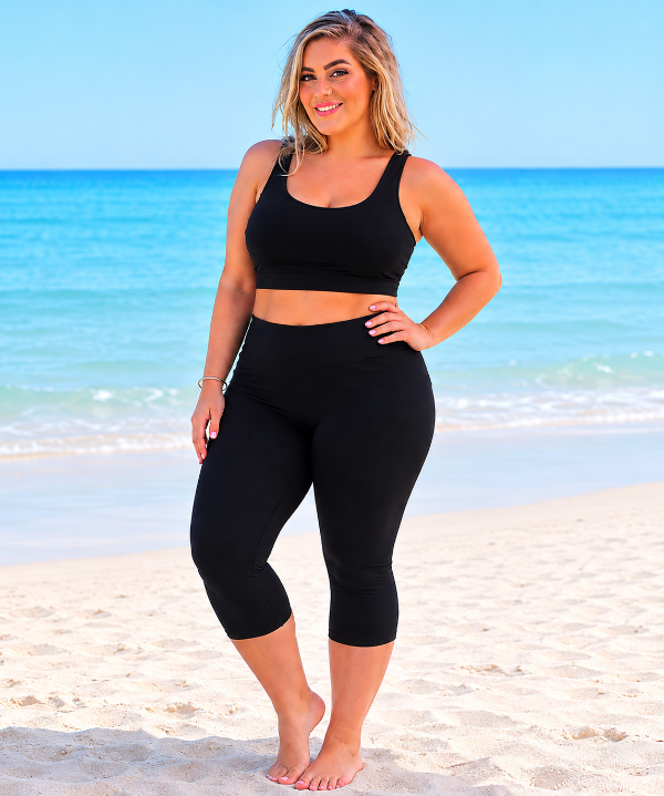 Womens Crop Top and Leggings for swimming