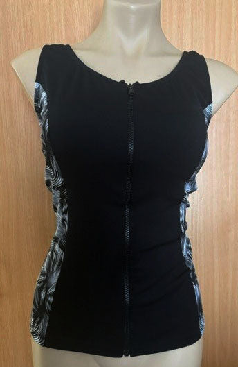 Tank Crop Top Zip Front Chlorine Resistant - Elite Size 16