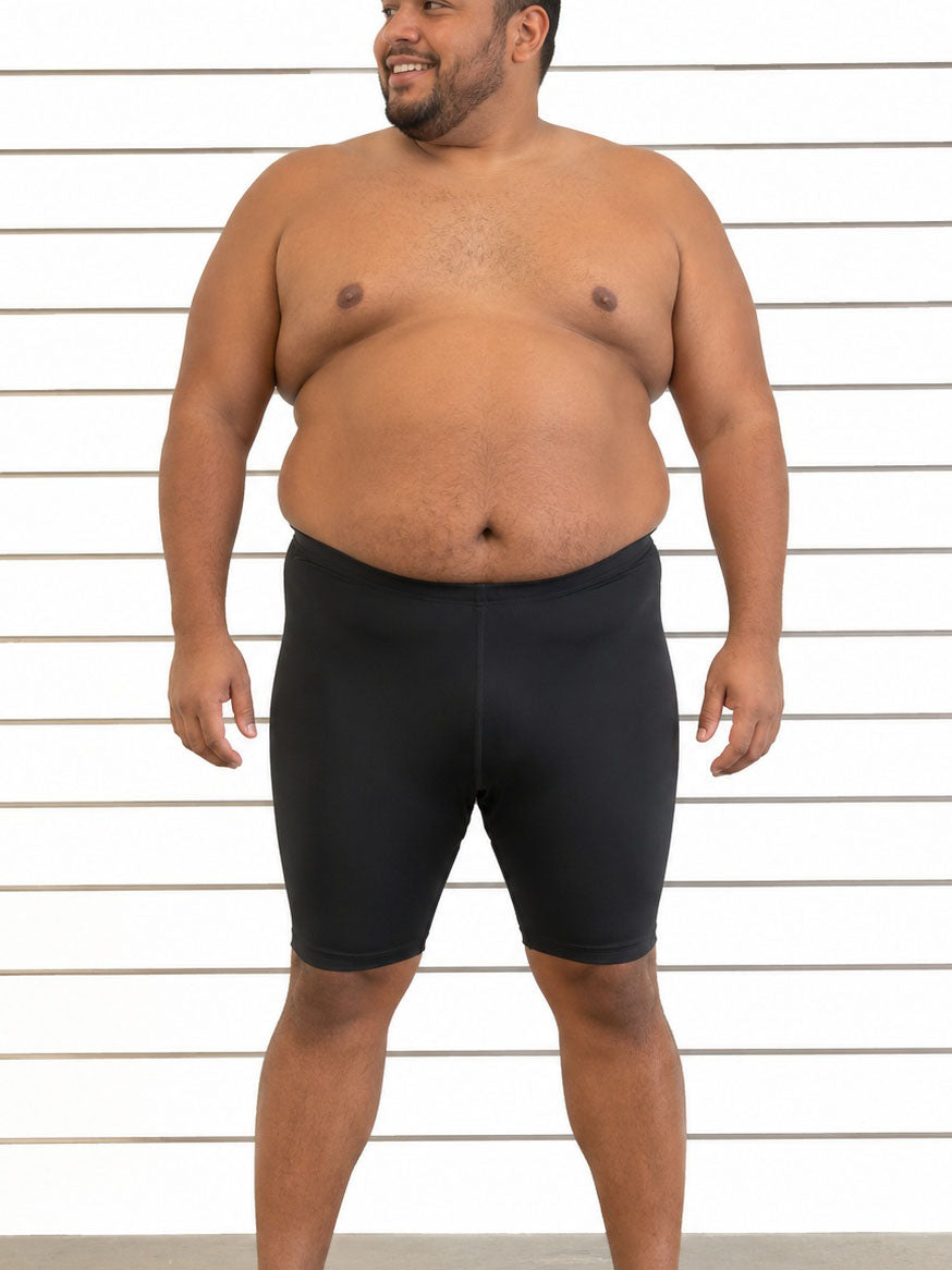 Mens Swim Jammers Black Chlorine Resistant