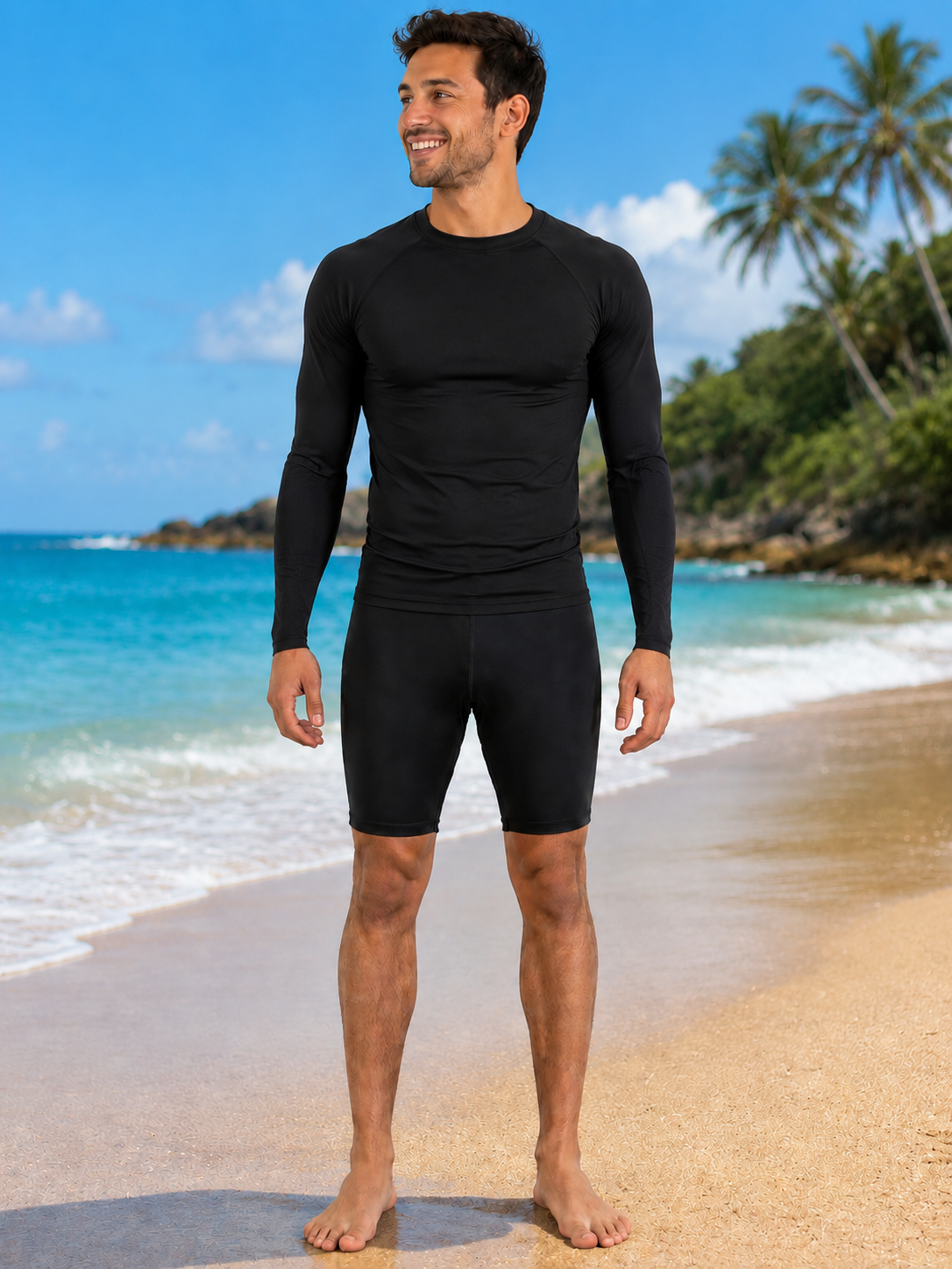 Men Long Sleeve Rash Guard S - 7XL