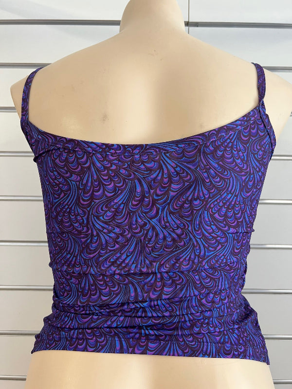 Womens Tank Top Back Purple Print
