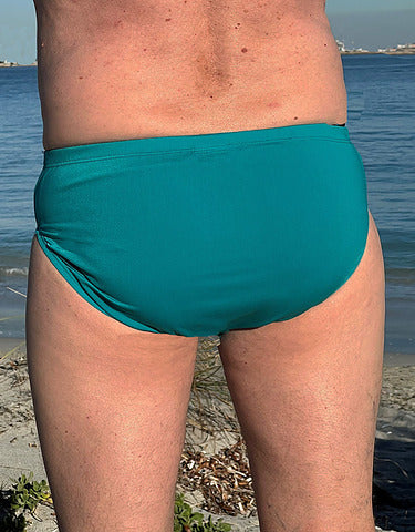 Mens Swim Briefs Racer Chlorine Resistant Plussize Large- 5XL - 7XL Teal