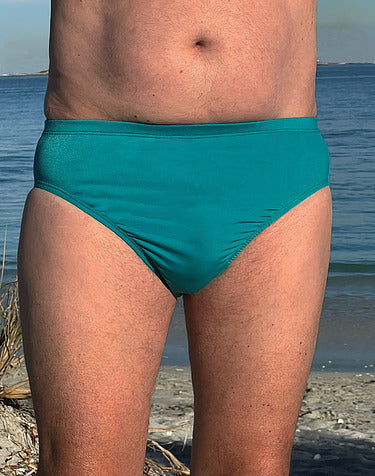 Mens Swim Briefs Racer Chlorine Resistant Plussize Large- 5XL - 7XL Teal