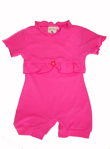 Baby Girl Sunsuit - Chlorine Resistant Pink Sizes 0, 1 & 2