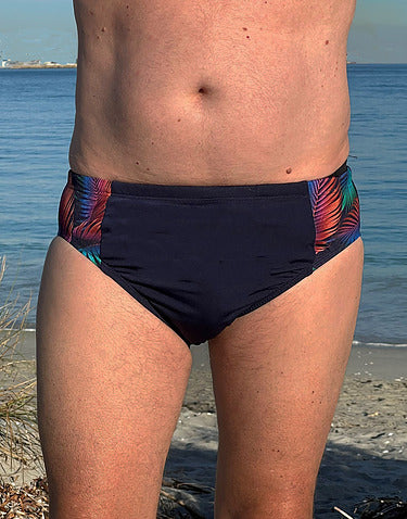 Mens Swim Brief Racer Chlorine Resistant - 5XL - 7XL Black