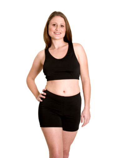 Crop Top Chlorine Resistant - Black