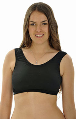 Crop Top Chlorine Resistant - Black