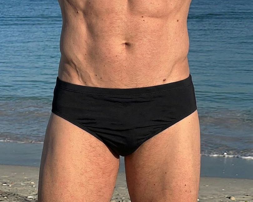 Mens swim briefs Black Chlorine Resistant