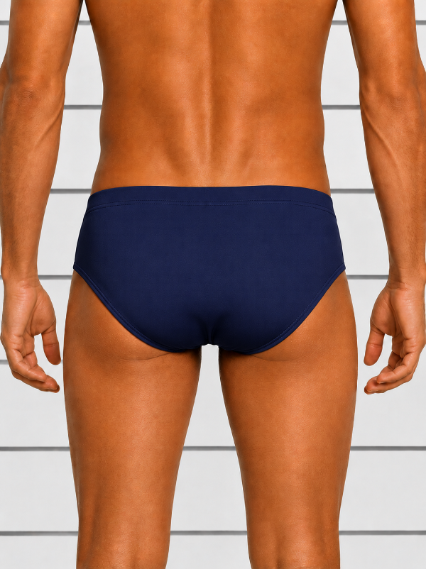 Mens Navy Swim Briefs back