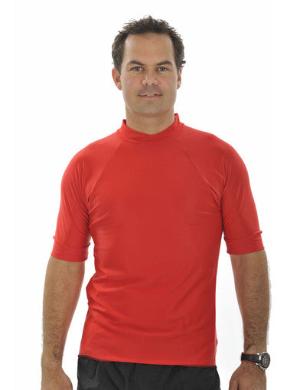 Mens Short Sleeve Rash Shirt - S - XL Red