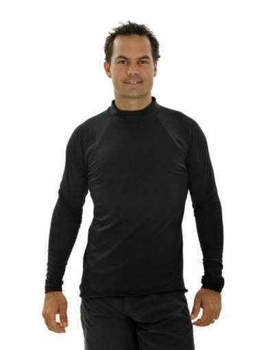 Mens Long Sleeve Rash Shirt - S - XL Black