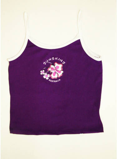 Girls Tankini Top - Chlorine Resistant - Purple