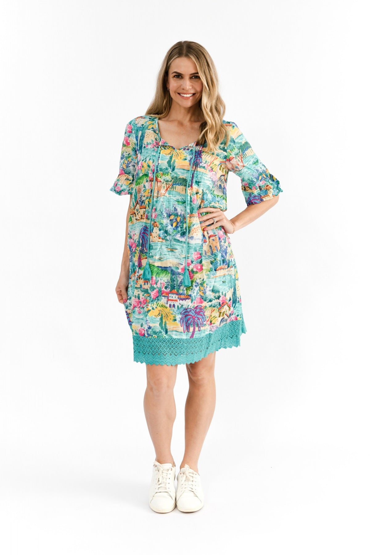 Women Tunic Boho Cotton Dress 