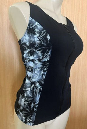 Tank Crop Top Zip Front Chlorine Resistant - Elite Size 16